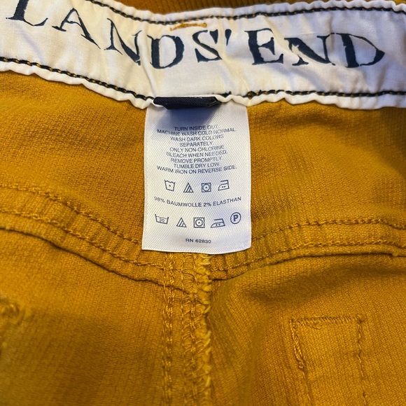Land’s End Corduroy Stretch Slim Straight Leg Pants in Golden Wheat Size 12 - Picture 6 of 6